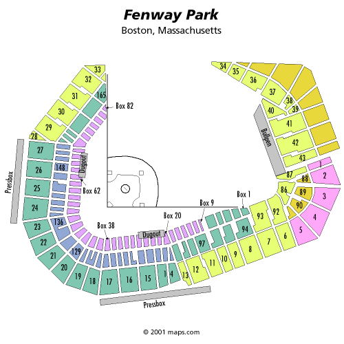 Click for Fenway Park Seating Chart