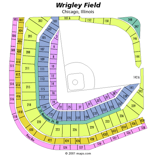 Click for Wrigley Field Seating Chart